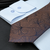 a close up of a tie on a table