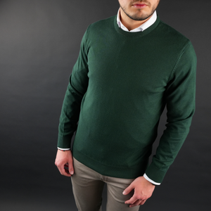 Pulover bărbătesc - Cotton MIX - Verde crud