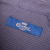 a close up of a label on a shirt