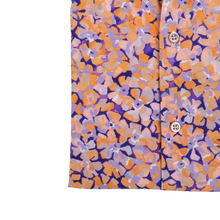 Cămașă Confex - Model Floral - Portocaliu cu albastru